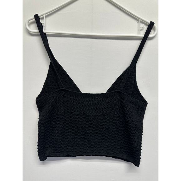 Wilfred Black Knit Cropped Tank Top 🖤 Minimalist Y2K Aritzia Basic - Picture 7 of 9